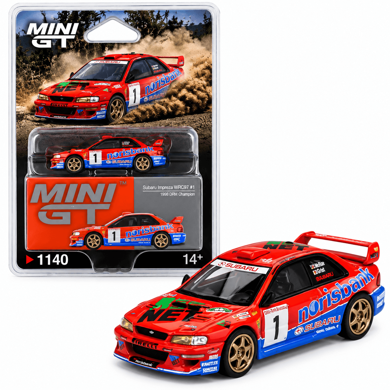 Mini Gt 1:64 Subaru Impreza Wrc97 #1 1999 Drm Champion #1140