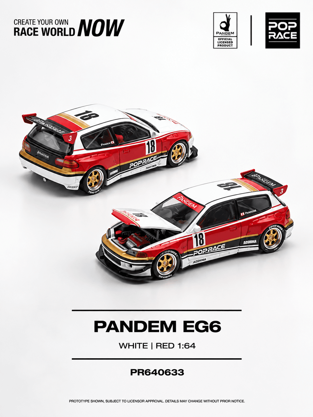 PANDEM EG6 1:64 POP RACE