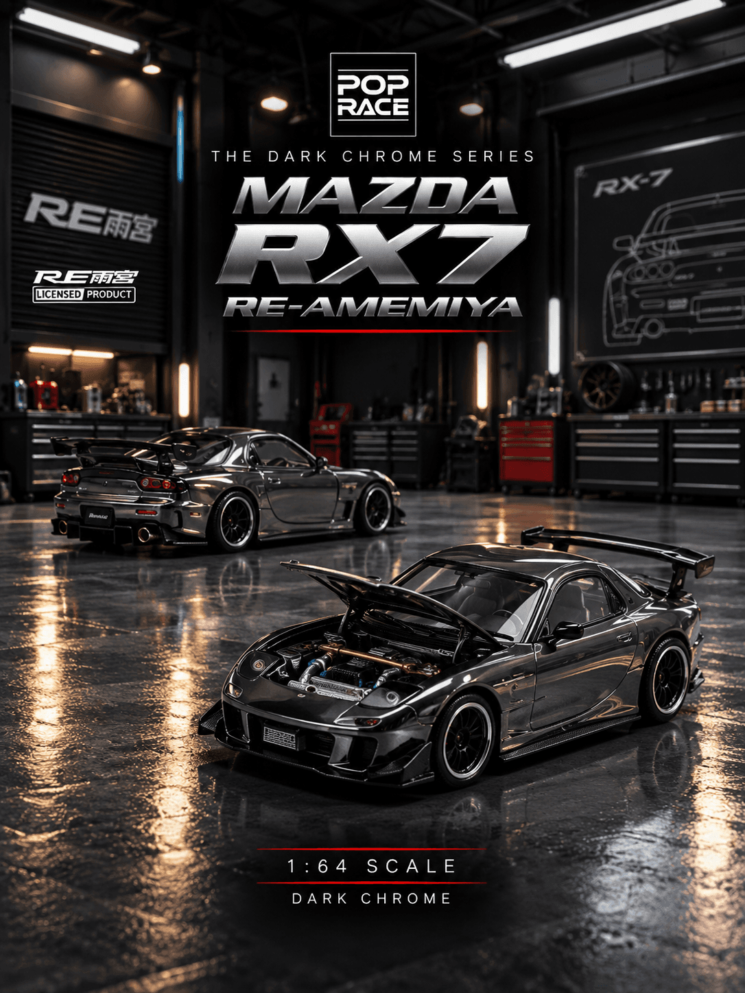 MAZDA RX-7 RE-AMEMIYA DARK CHROME