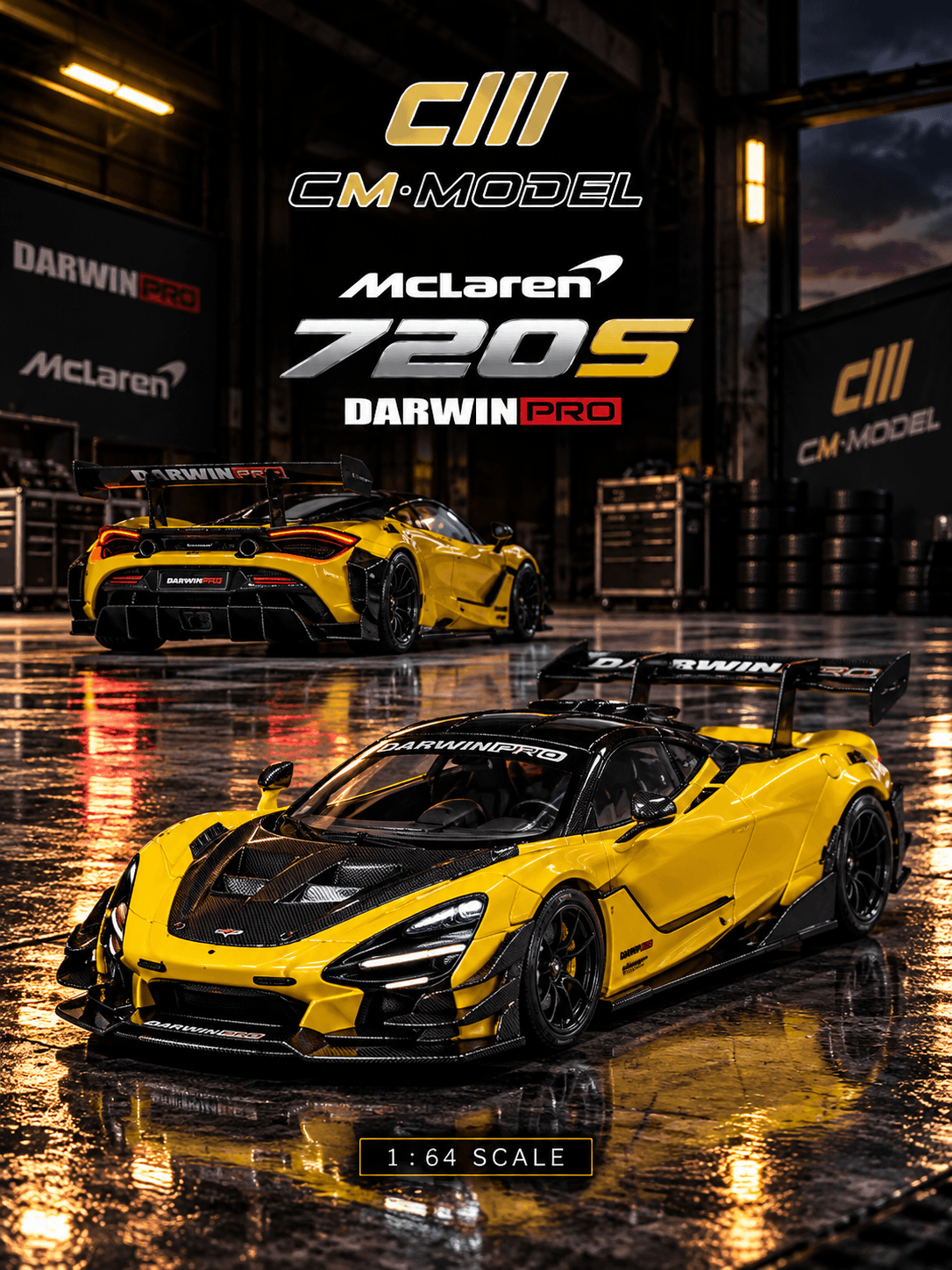 DarwinPRO 720SE² GTR 1:64 CM Model Amarelo