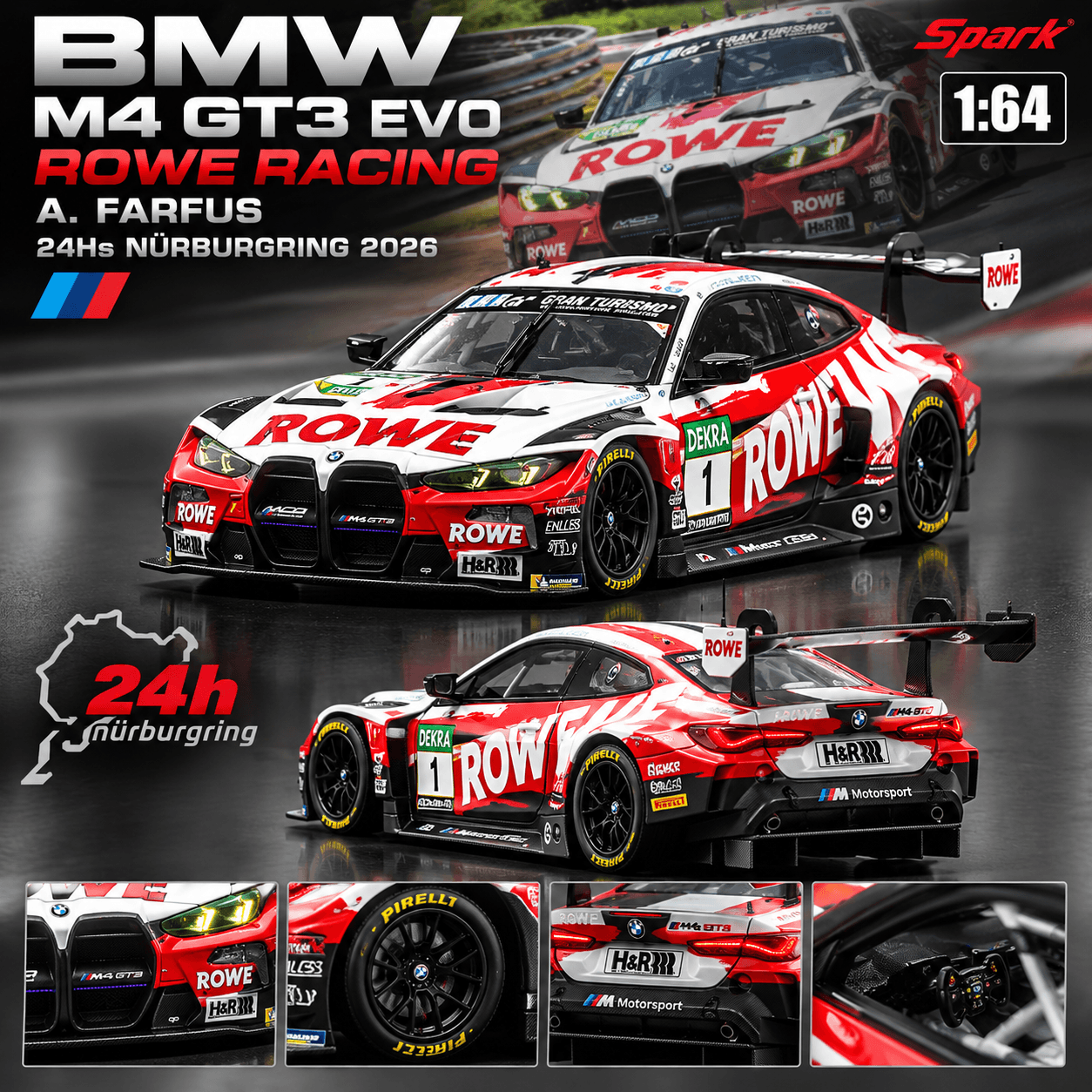 BMW M4 GT3 EVO #1 ROWE Racing, 24H Nürburgring 2026