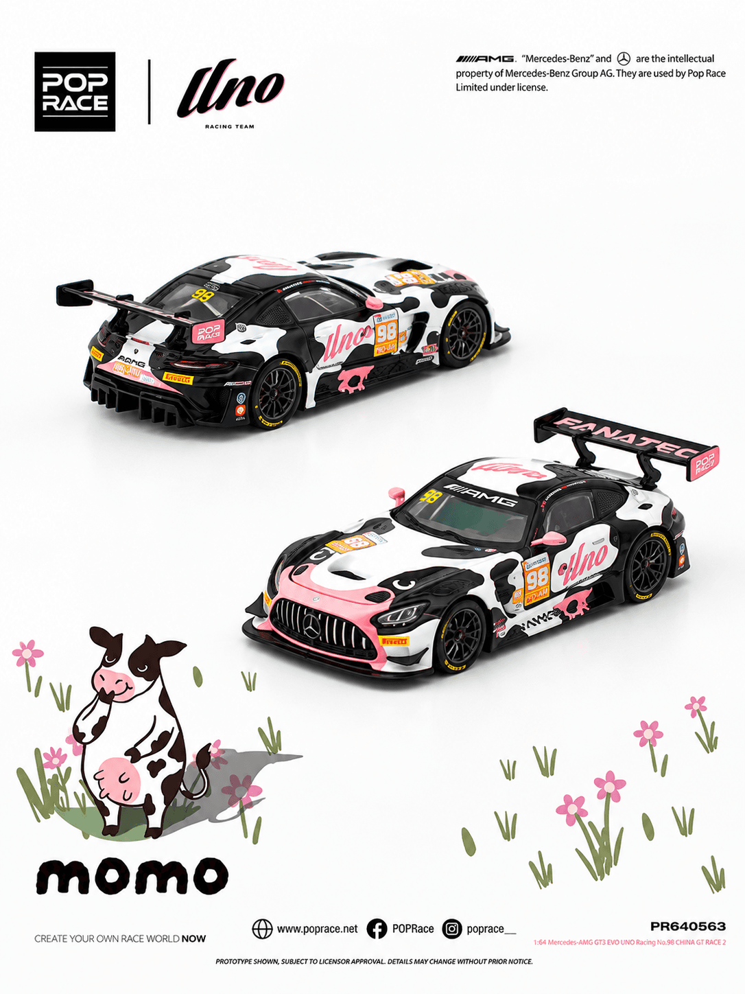 Mercedes AMG GT3 EVO UNO RACING No.98 China GT Race 2 "Momo"