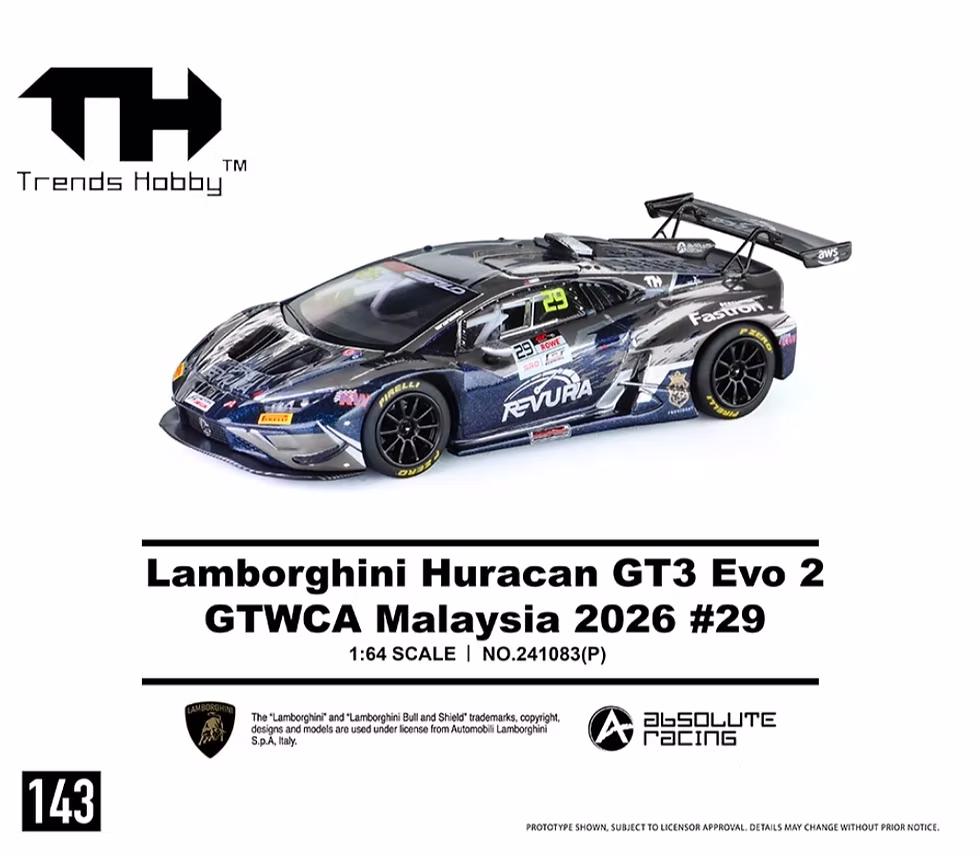 Trends Hobby Lamborghini Huracán GT3 EVO2 #29 – GT World Challenge Asia Malaysia 2026