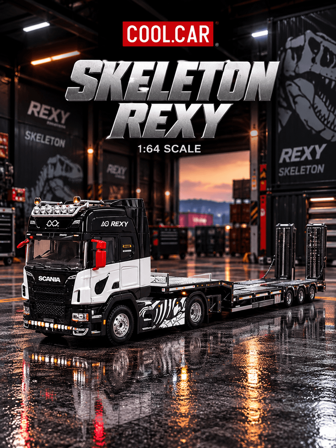 Scania Fatbed Skeleton Rexy 1:64 Cool Car