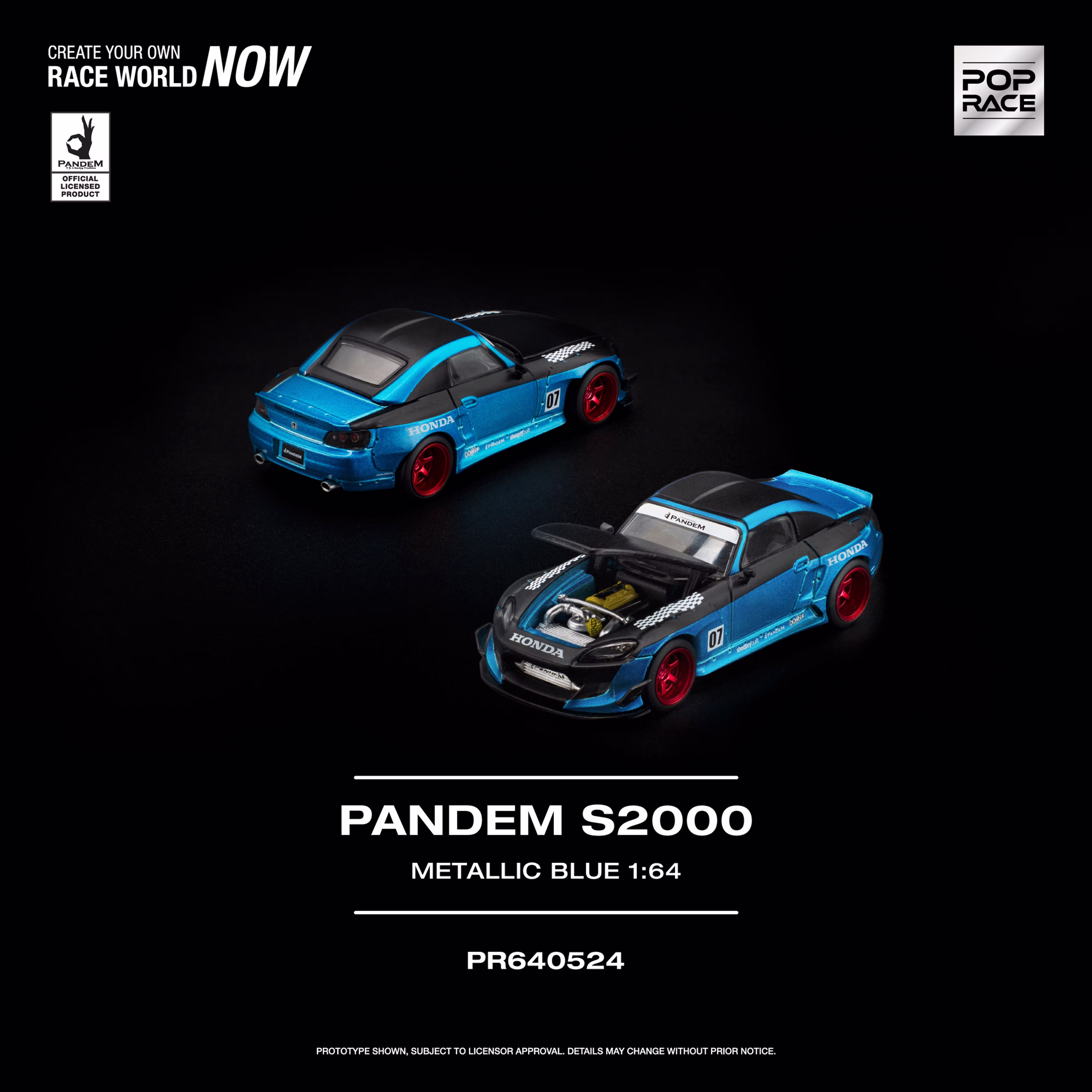 POP RACE PANDEM Honda S2000 Metallic Blue