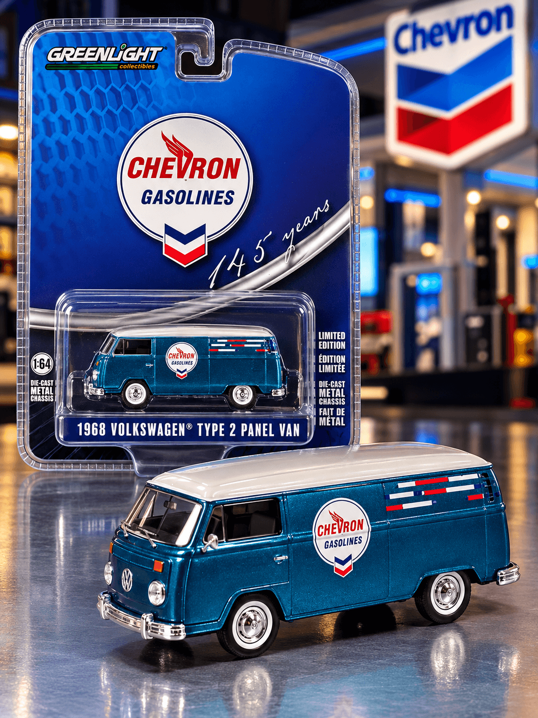 Volkswagen Type 2 Panel Van 1968 Chevron Gasolines Chase Cromada