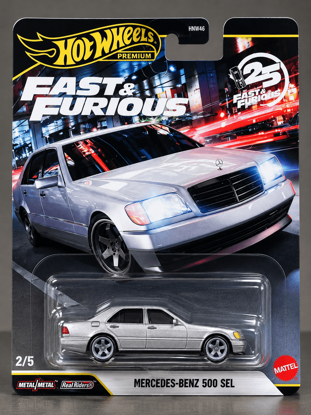 HOT WHEELS PREMIUM – MERCEDES-BENZ 500 SEL – ESCALA 1:64