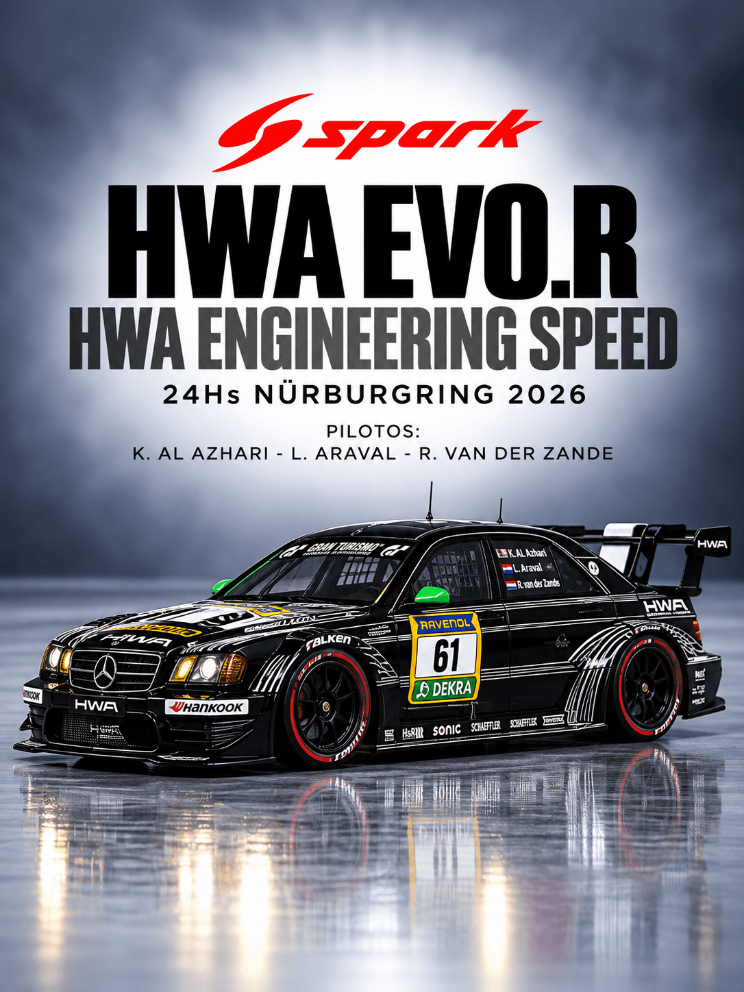 HWA EVO.R HWA Engineering Speed 24Hs Nürburgring 2026 1:64 Spark