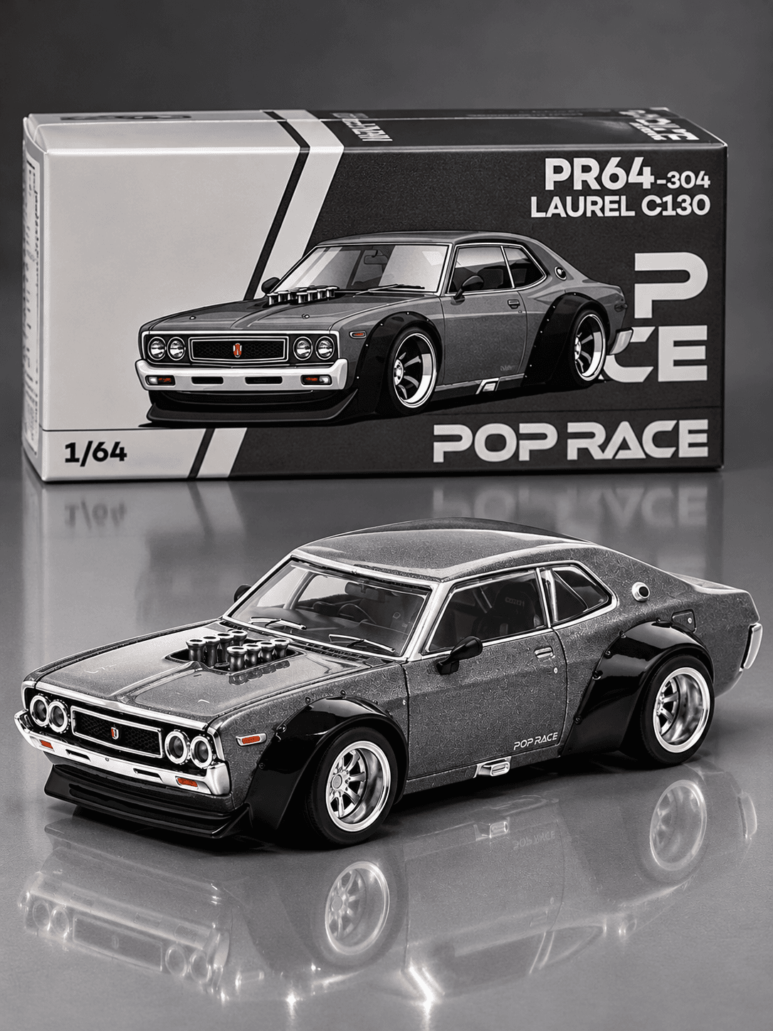 Nissan Laurel C130 Widebody Cinza