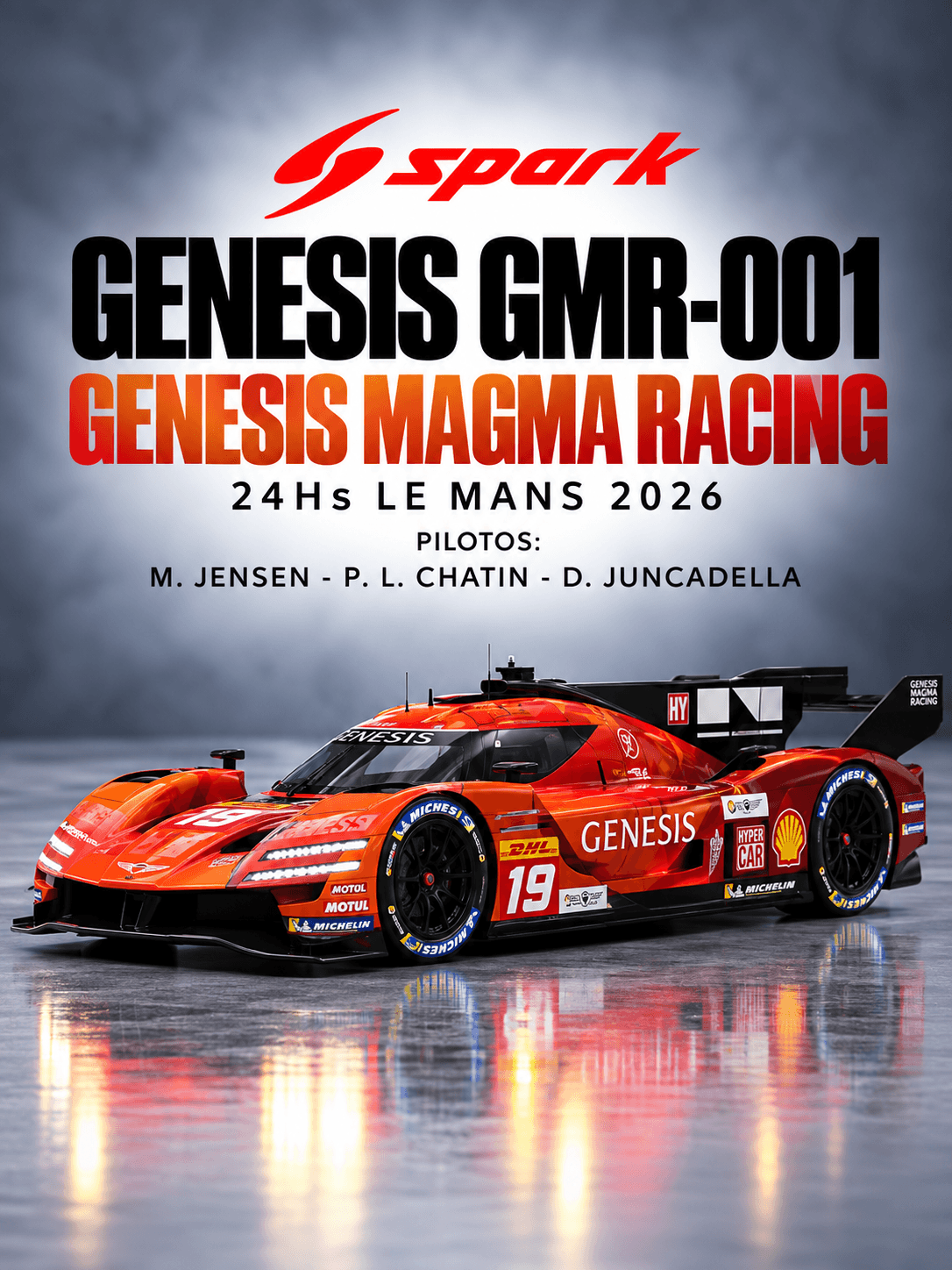 Genesis GMR-001 Hypercar GENESIS MAGMA RACING 24Hs Le Mans 2026 1:64 Spark