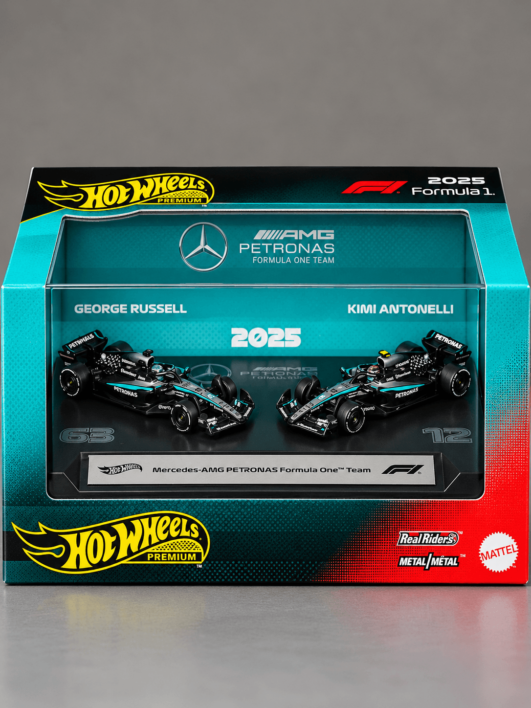 Kit 2 Carros Hot Wheels Mercedes-amg Petronas F1 Mattel