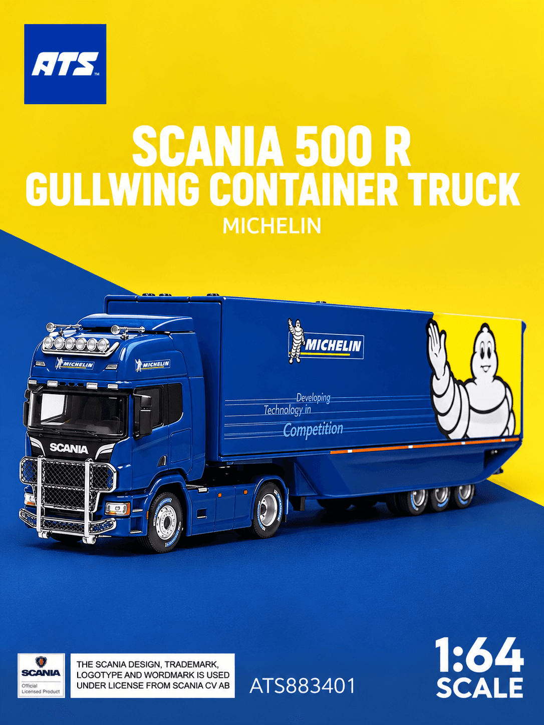 Caminhão Porta-Contêineres Scania 500 R Gullwing Michelin