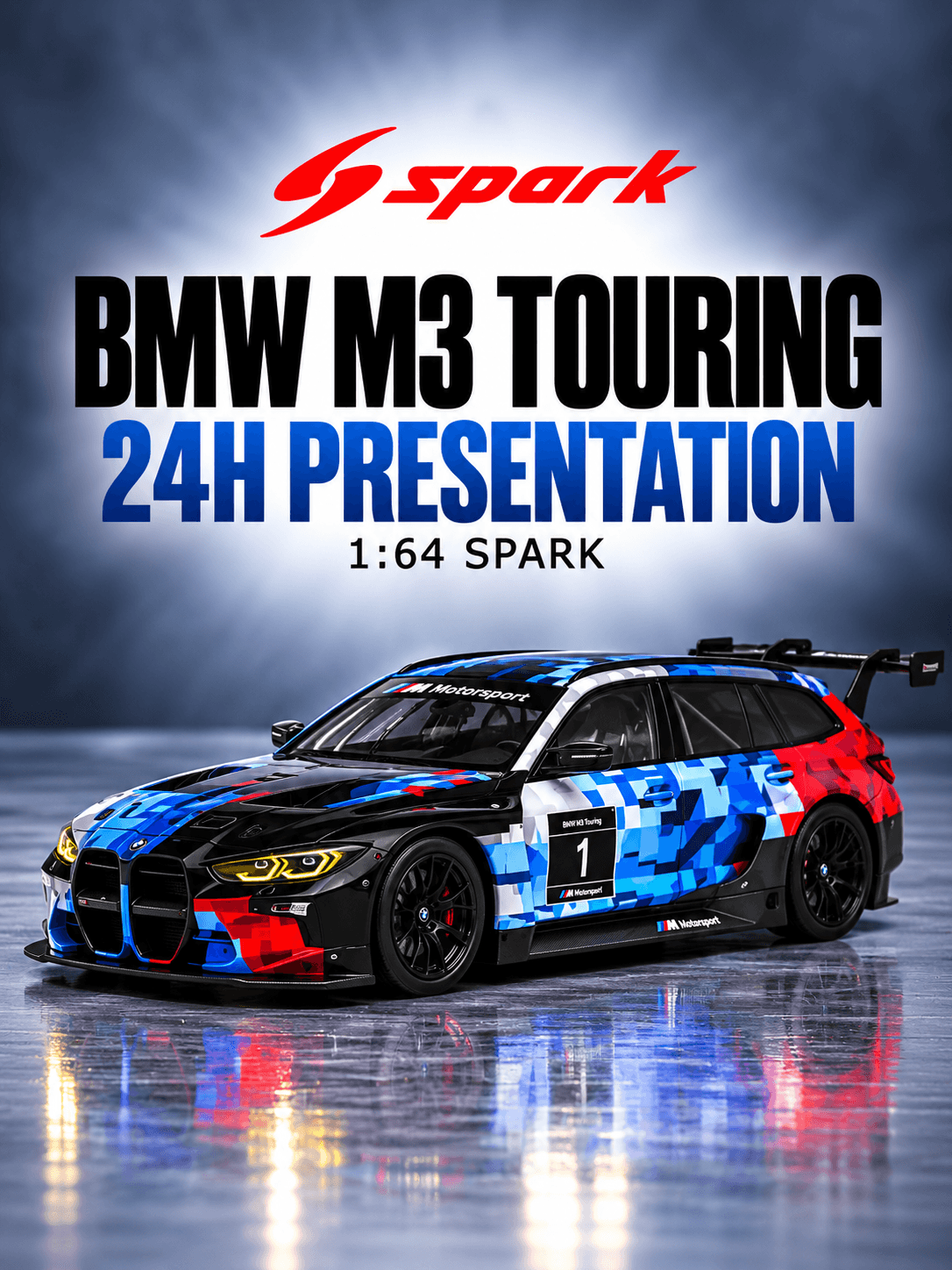 BMW M3 Touring 24H Presentation 1:64 Spark