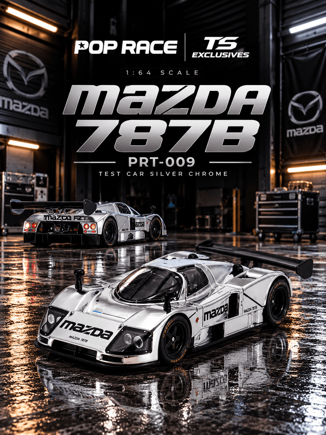 MAZDA 787B TEST CAR SILVER CHROME