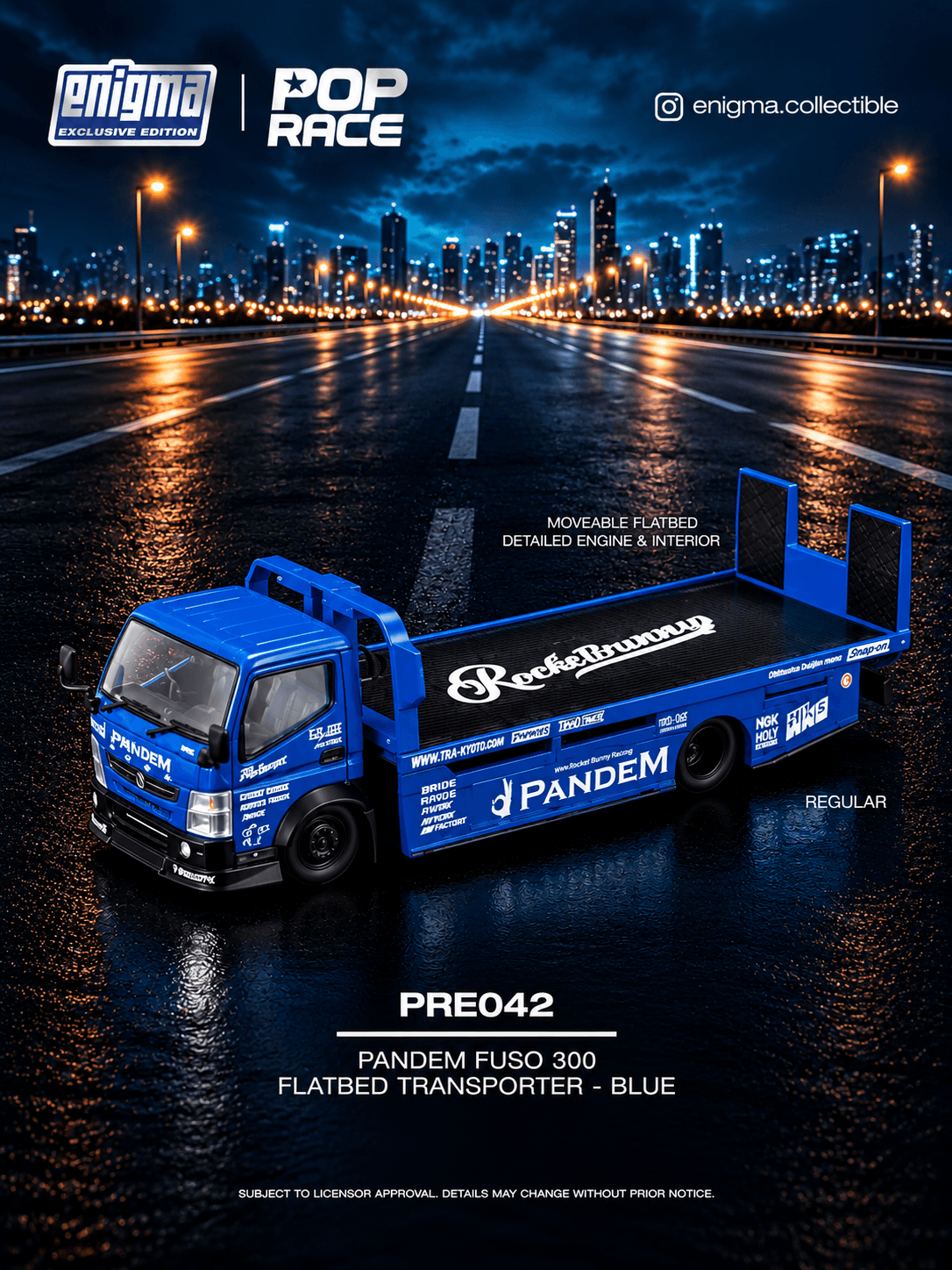 POP RACE – Pandem Fuso 300 Flatbed Transporter – Escala 1:64