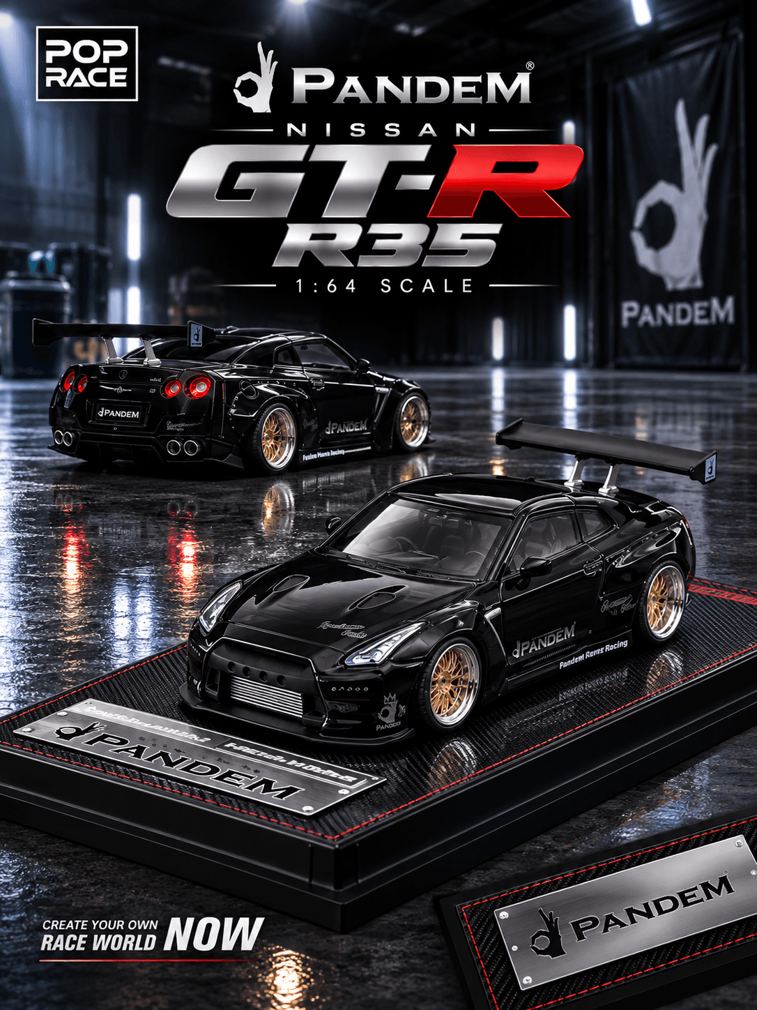 PANDEM R35 GT-R Black Metallic