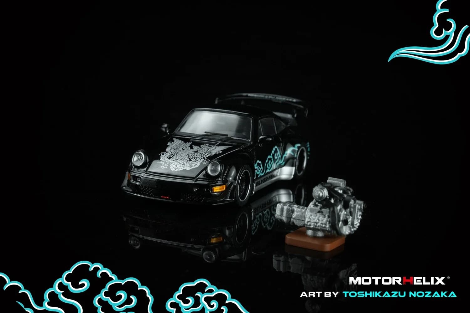 Porsche RWB 964 Silver Fenix Toshikazu Nozaka 1:64 MOTORHELIX