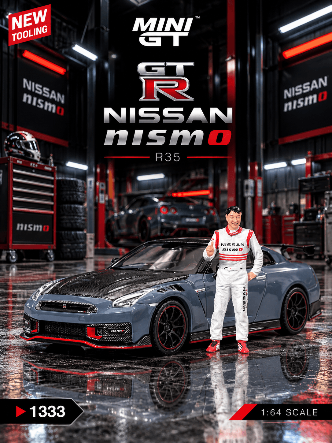 Nissan GT-R Nismo 2024 Tsukuba Production Car Lap Record W / Matsuda Figure Tsugio Matsuda Collection