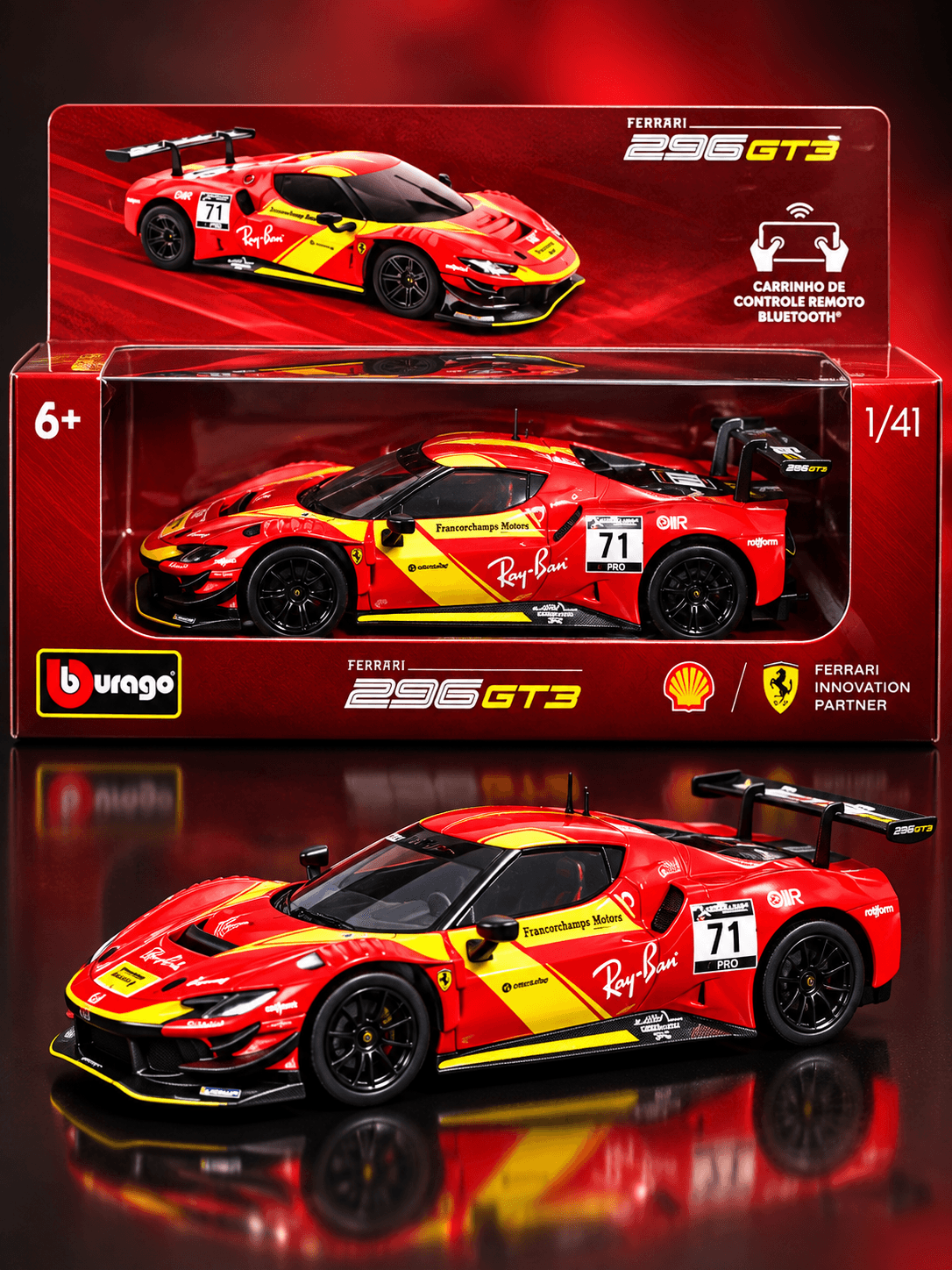 Bburago – Ferrari 296 GT3 #71 – Escala 1:41