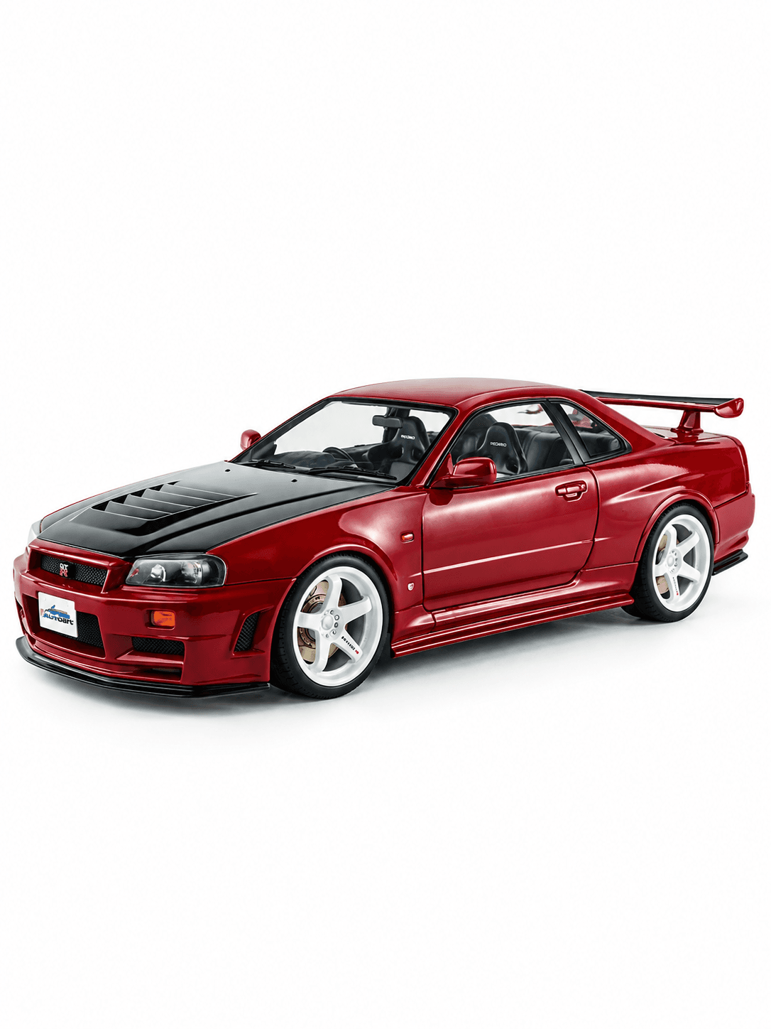 Nissan Skyline GT-R (BNR34) 1999 Solido Works NISMO Parts 1:18 Solido Vermelho