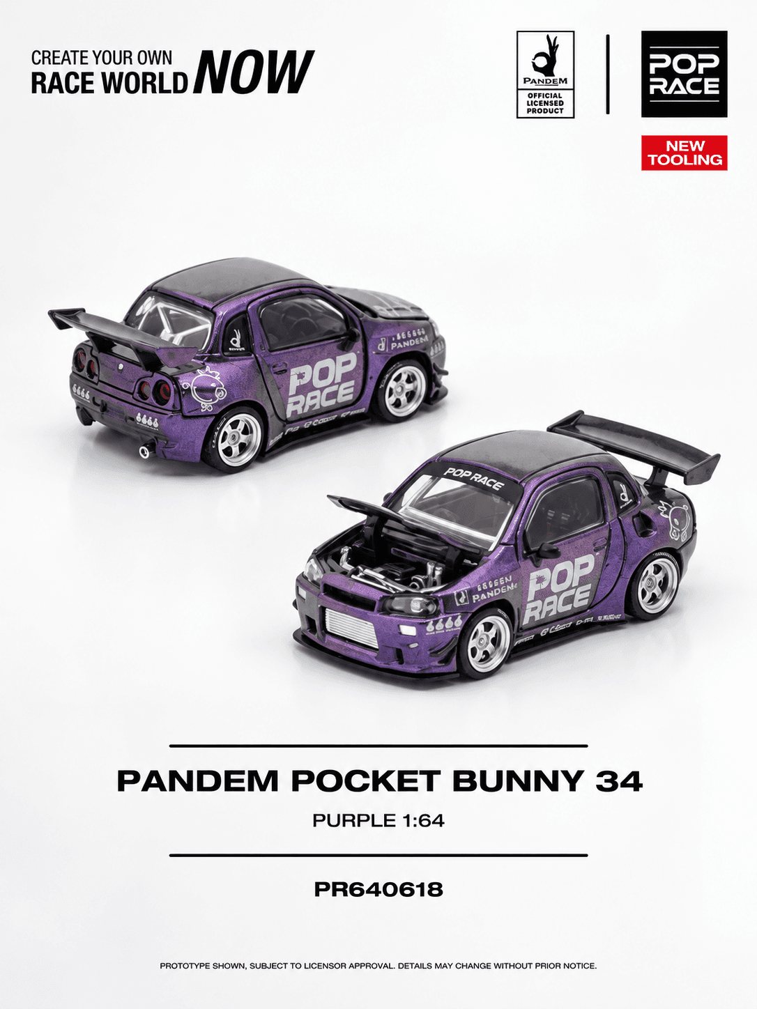 PANDEM Rocket Bunny 34 1:64 POP RACE Purple