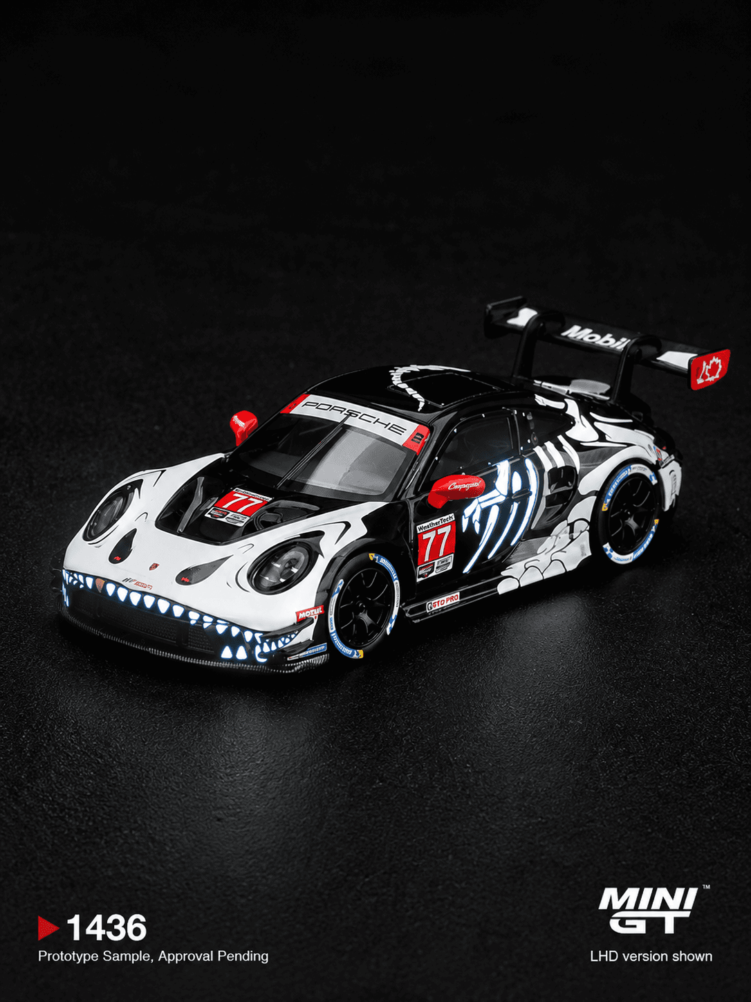 Porsche 911 GT3 R (992) #77 AO Racing "Skeleton Rexy" 2026 IMSA Petit Le Mans