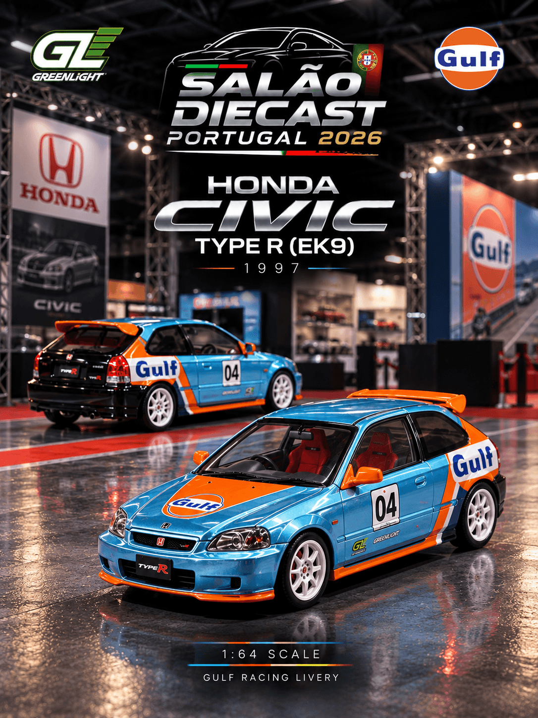 Honda Civic Type R (EK9) Gulf – Salão Diecast Portugal 2026