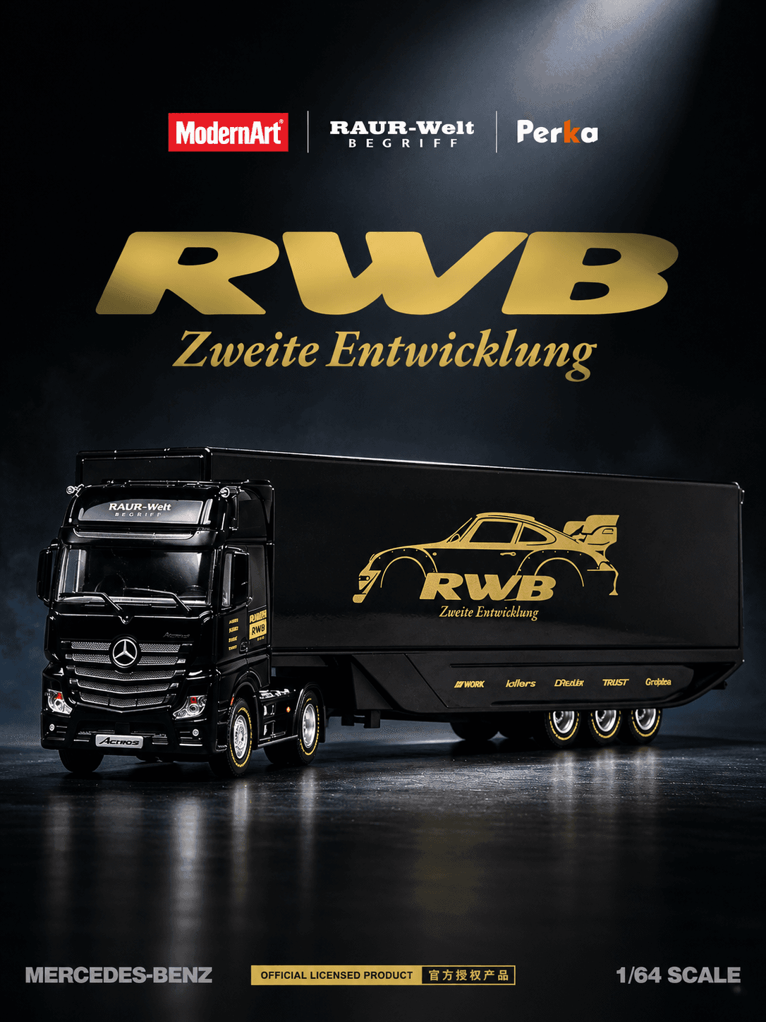 Carreta Mercedes Benz RWB 1:64 ModernArt
