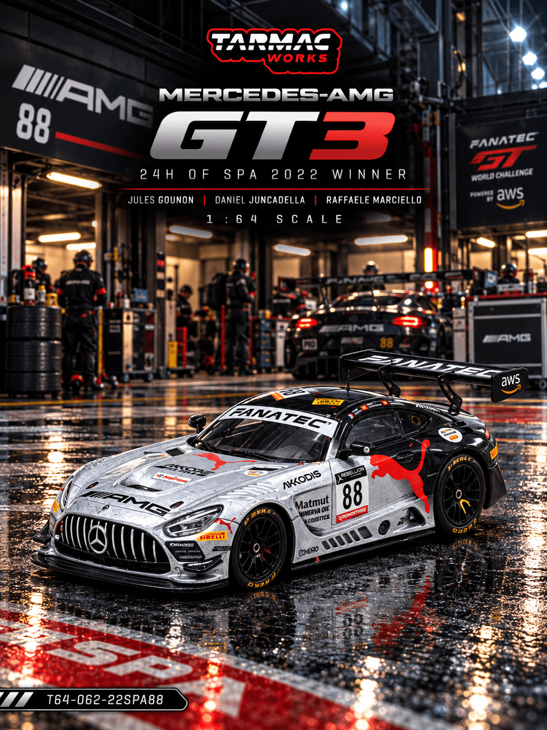 Mercedes-AMG GT3 24h of SPA 2022 Winner Jules Gounon / Daniel Juncadella / Raffaele Marciello