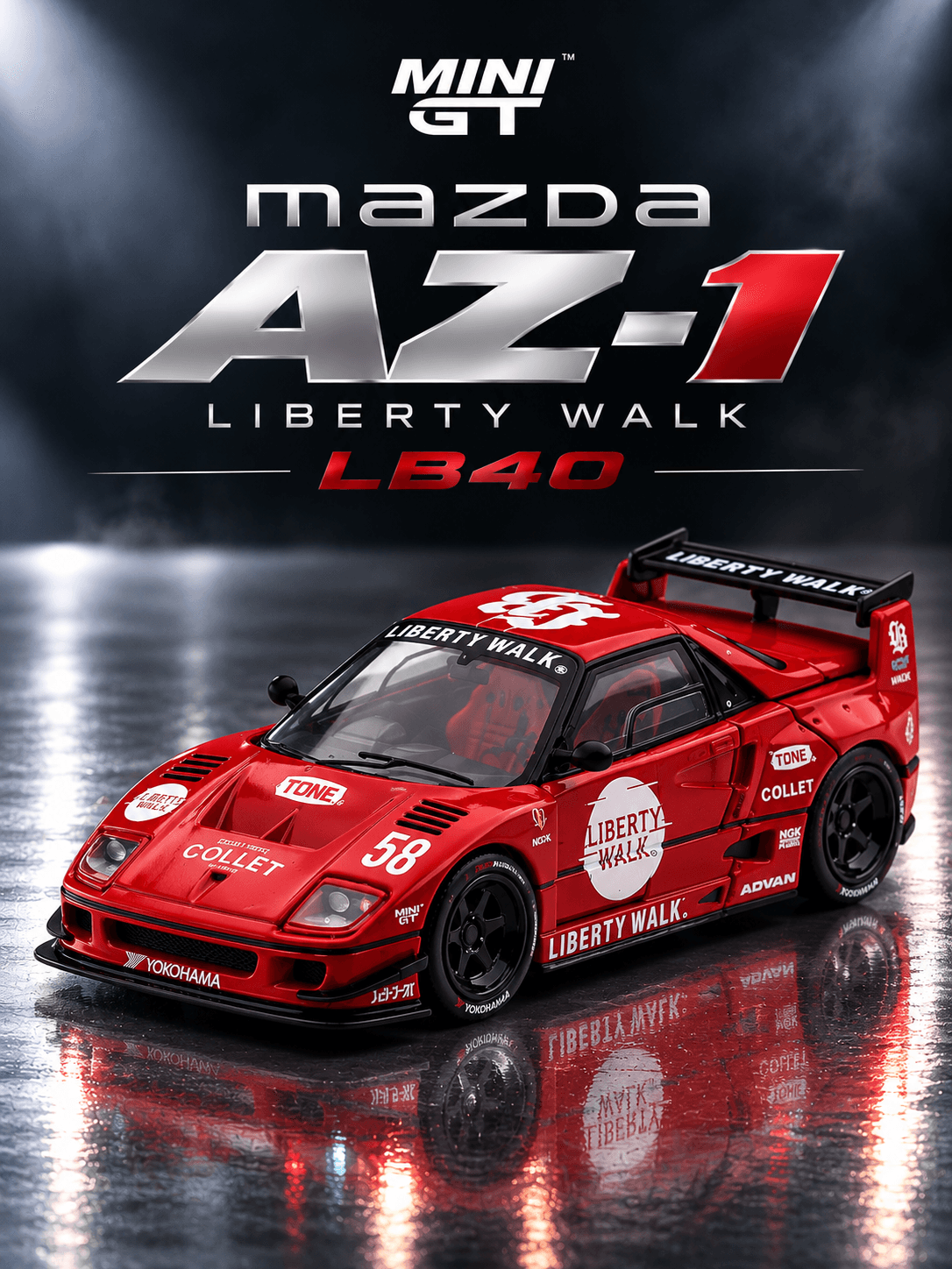 Mazda AZ-1 Liberty Walk LB40 LB-Hinomaru Red