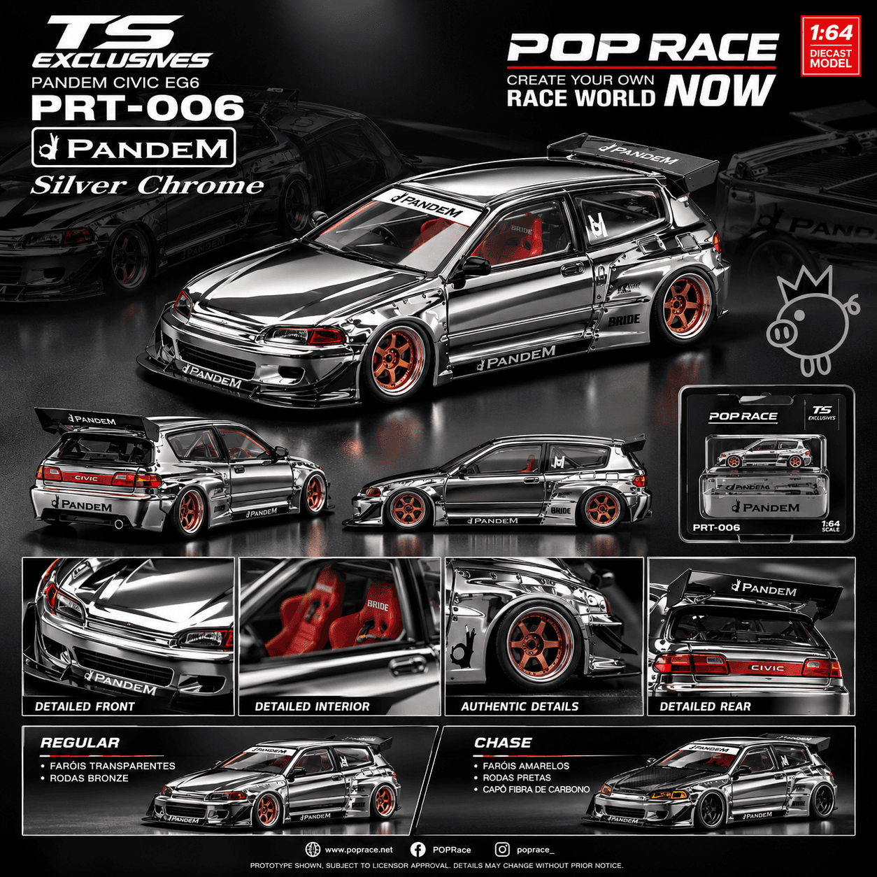 PANDEM CIVIC EG6 V1.5 CHROME